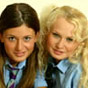 Karen & Olivia in college uniforms with socks (Non Nude) title=