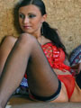 Jenny in lingerie with fishnet stockings Only Tease: Jenny
